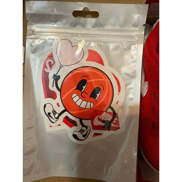 Nike Dunk Low TD Toddler Shoes Red White Swoosh "To You" Heart Sz 6c‎ - Picture 5 of 5